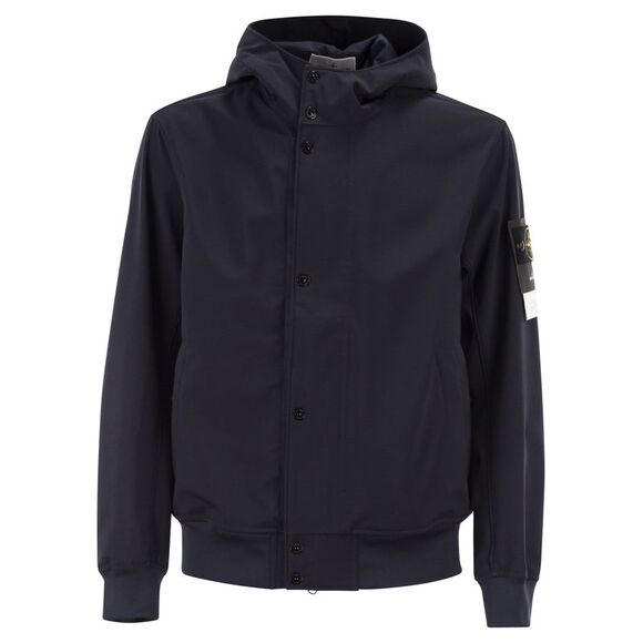 Stone Island Men Jacket With Hood And Water- And Wind-Resistant Membrane